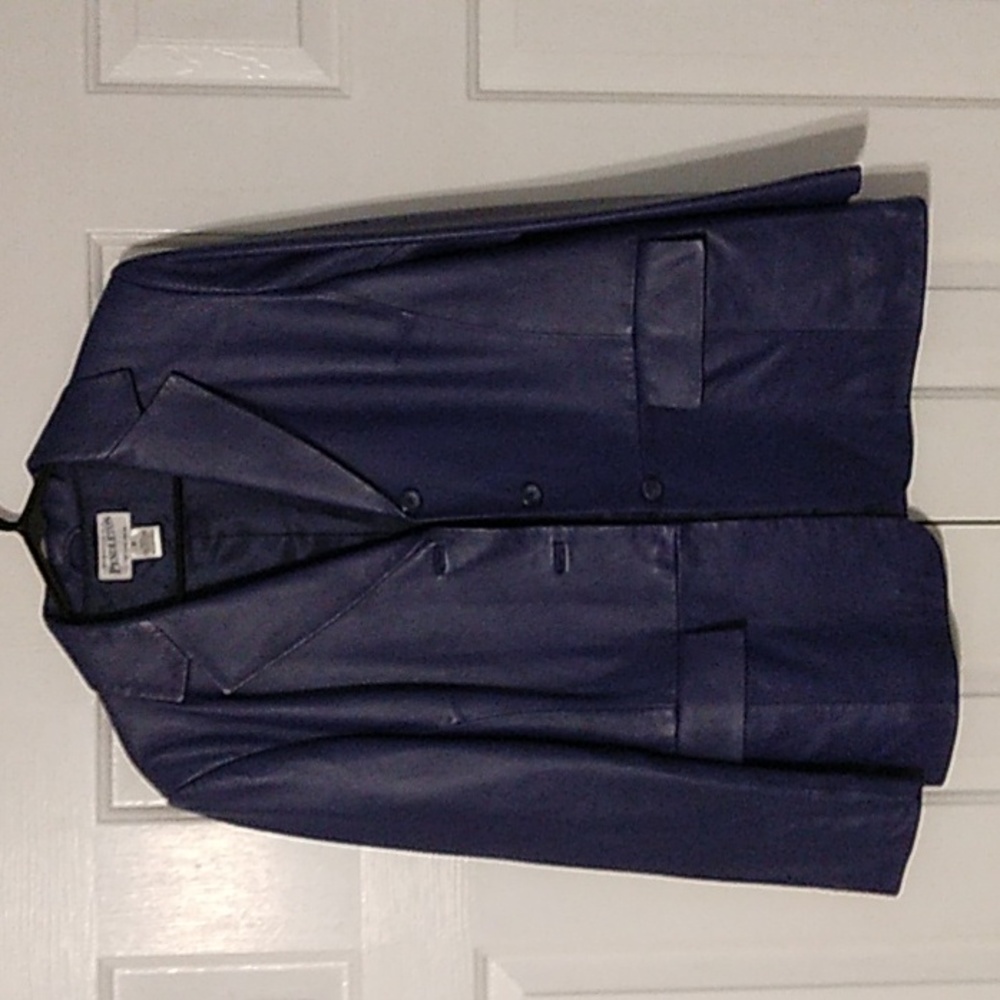Pendleton Leather Jacket Sz. M Purple - image 1